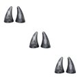 thumbnail image 4 of Baohd 2pieces Sticker Stand Out Crowd With Stylish Devil Horn Car Roof Decoration silver 3Set, 4 of 6