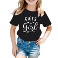 thumbnail image 1 of JAKANYQ T-shirts Graphiques Mignons pour Filles, Col Rond, Manches Courtes, Été, Décontracté, Noir, 5-6 Ans, 1 of 5