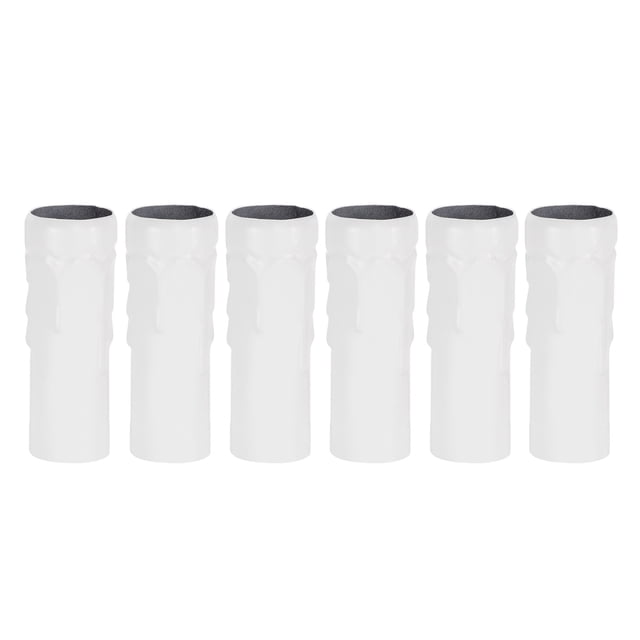 Unique Bargains Forme Bougie Couvre Manches Base de Candélabre de Fer Blanc 6 Comte