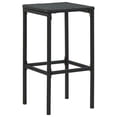 thumbnail image 2 of vidaXL Tabourets de Bar avec Coussins 6 Pcs Noir Rotin Poly, 2 of 5