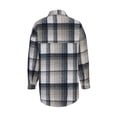 thumbnail image 4 of Yuyuzo Plaid Flannel Shirts for Women Oversized Long Sleeve Shacket Jacket Button down Blouse Tops, 4 of 6