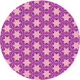 thumbnail image 1 of Ahgly Company Tapis Rond Lavable en Machine Intérieur Transitionnel Magenta Rose, 8 Pieds Rond, 1 of 7