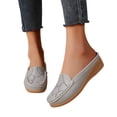thumbnail image 1 of Mules Compensées pour Femmes à Enfiler Mocassins Penny Mode Décontractée Cuir Sans Arrière Mains Libres Chaussures de Marche, 1 of 6