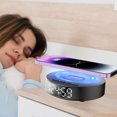 thumbnail image 1 of Cagogo under $5 Wireless Charging Alarm Clock, 15W Wireless Charger Alarm Clock, Multi-Functional Bedside Charging Station, LED Digital Clock for iPhone Android, Fast Charging Phone Dock, 1 of 8