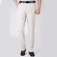 thumbnail image 2 of Pants for Men Men's Spring Summer and Linen Casual High-Waisted Straight Leg Loose Business Pants, 2 of 9