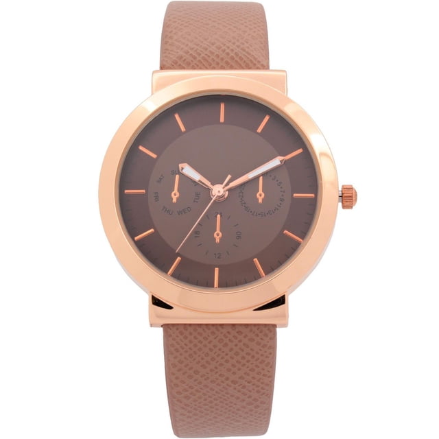 Ladies Taupe Strap Watch