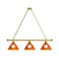 thumbnail image 3 of Holland Bar Stool BL3BRClmson Clemson Tigers 3 Shade Pool Billiard Light, Brass, 3 of 3