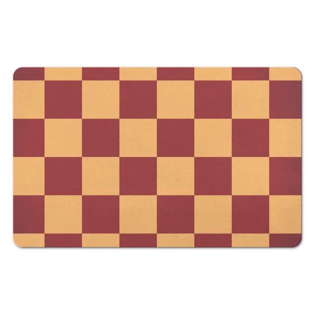 Supreme Non-Slip Long Bath Mat: Checkered Bathroom Runner Rug. Soft, Absorbent Microfiber. Machine Washable Floor Mats for Showers, 20x32in