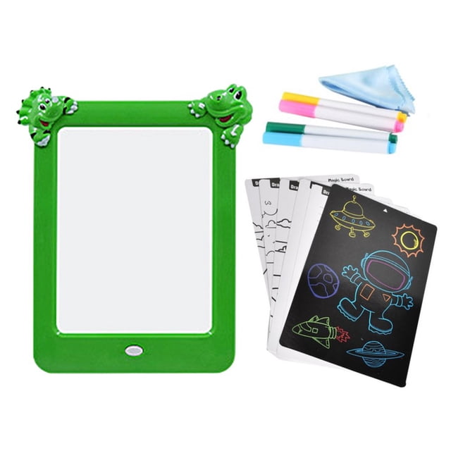 1 Set Drawing Board Dinosaur Luminous Educational 3D Effect LED Drawing Tablet Painting Tools for Children