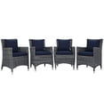 thumbnail image 1 of Modway Summon Ensemble de Salle à Manger d'Extérieur Sunbrella® de 4 Pcs en Canvas Navy, 1 of 6