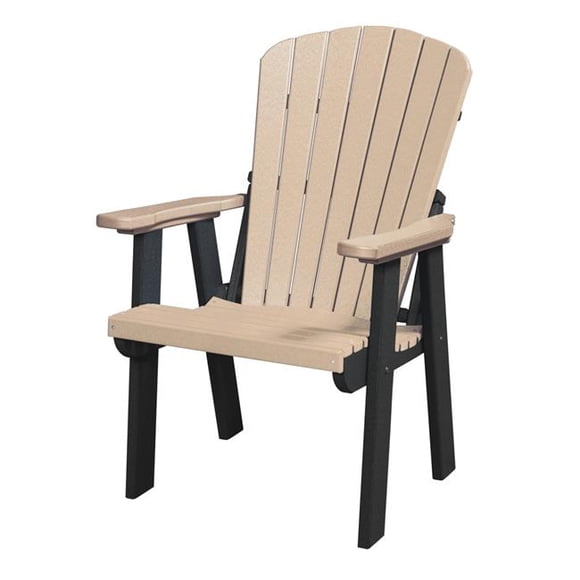 American Furniture 511WWBK Os Maison et Bureau Modèle Dossier en Éventail Chaise Weatherwood avec Base Noire, Cèdre
