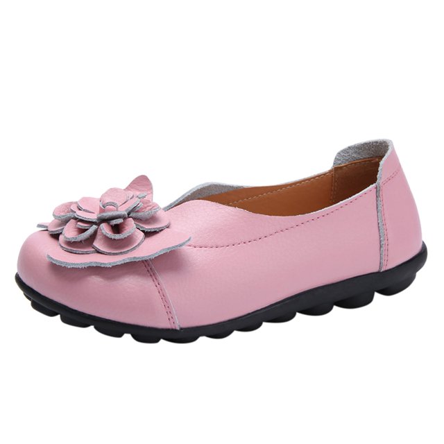 B91xZ Mocassins à Enfiler pour Femmes Bout Rond Confort Légers Chaussures Habillées à Enfiler, Rose 8.5