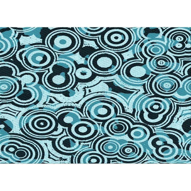 Ahgly Company Machine Washable Indoor Rectangle Transitional Medium Teal Green Area Rugs, 5' x 7'