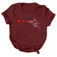 thumbnail image 5 of LUOGENLI T-shirts pour Femme pour Femmes T-Shirt pour Couple Imprimé Col Rond Manches Courtes T-Shirt Vintage T-shirts pour Femmes T-Shirt Graphique Saint-Valentin Vin TTG, 5 of 5