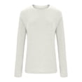thumbnail image 4 of Yuyuzo Chandails à Manches Longues pour Femmes, Couche de Base Thermique Légère, T-Shirts à Col Rond, Hauts Chauds et Confortables avec Chaussettes, 4 of 7