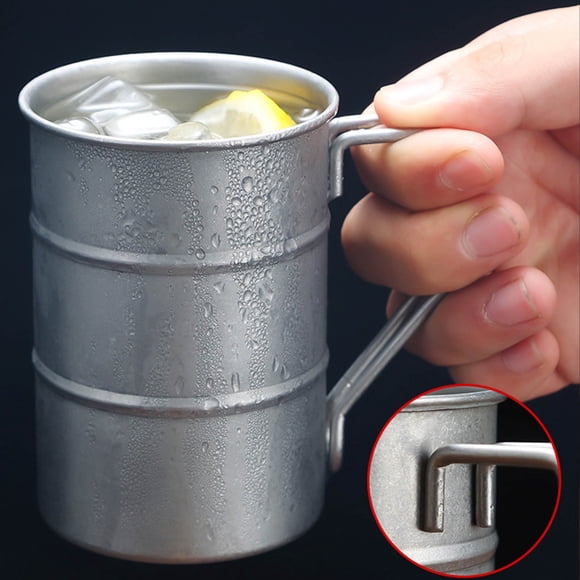 EGNMCR Kitchen Utensils Set, Stainless Steel Mug Outdoor Camping Mug Office Coffee Mug Portable Drinking Tea Mugs Camping Mugs