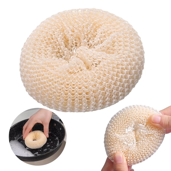 Brosse à Récurer en Éponge de Cuisine pour le Nettoyage des Casseroles et Vaisselle avec Manche à Sangle Souple, Brosse de Nettoyage Antiadhésive pour Batteries de Cuisine, Brosse en Silicone pour VR et Usage Quotidien en Cuisine