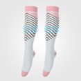 thumbnail image 2 of Running Sleeve Stretch Super Durability Compression Stockings, Stretch Socks, For Joggers Athletes Running Pink Blue L/XL, 2 of 8
