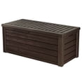 thumbnail image 2 of Keter Westwood Outdoor 150 Gal Deck Storage Box for Tools, Brown (2 Pack), 2 of 10
