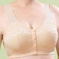 thumbnail image 1 of Lolmot Bras for Women, Womans Solid Color Lace Front Buckle Elastic Style Large Size Bra Without Steel Rim, 1 of 3