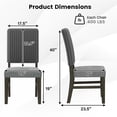 thumbnail image 3 of Gymax Dining Chair Set of 2 Mid-Century Modern Velvet Fabric Upholstered Chairs, 3 of 10