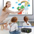 thumbnail image 4 of Qocolhg LED Mini Projector with WiFi, HD 1080P Projector, Portable Outdoor Video Projector with Remote, Home/Dormitory Theater Movie Projector for Phone Laptops, Compatible HDMI USB, 4 of 9