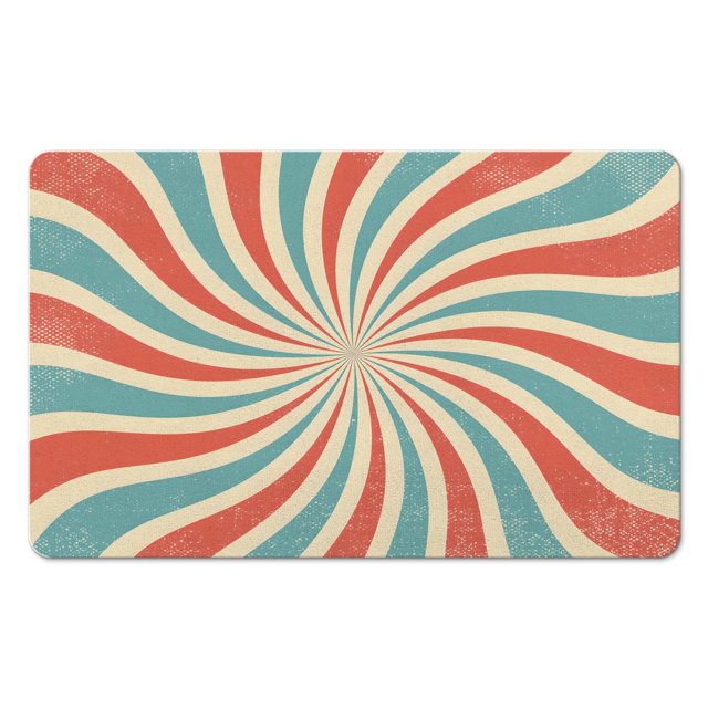 Add Boho Chic to Your Bathroom - Non-Slip Half Circle Bath Mat, Cute Bohemian Theme, Ideal for Bedroom, Home Decor, Semi Round Shower Rug, Machine Washable, Retro Sun Design, 20x32 inch