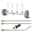 thumbnail image 2 of S SERENABLE Pressure Washer Undercarriage Cleaner Car Wash Water Broom with 3 Extension Rods 16" Washer Accessories for Backyard Driveway with Connector, 2 of 9