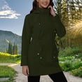 thumbnail image 2 of Sentmoon Jacket for Women Oversized Hooded Neck Long Sleeve Women Winter Coat Zipper Solid Color Windproof Waterproof Fall Clothes Fall and Winter Trendy for Backpacking and Camping, 2 of 9