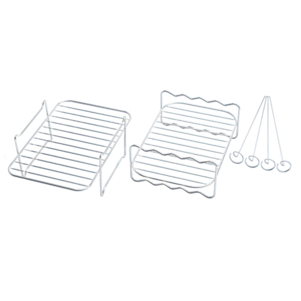 Stainless Steel Air Fryer Rack, Dual Basket Compatible, Optimal Air Circulation, Upgrade Your Meal Prep,  Double Basket Air Fryers