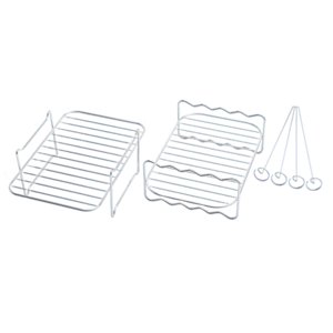 Stainless Steel Air Fryer Rack, Dual Basket Compatible, Optimal Air Circulation, Upgrade Your Meal Prep,  Double Basket Air Fryers