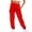 Red, variant on Clearance! Hontri Ladies Solid Color Drawstring Elastic Waist Casual Loose Foot Fleece Sweatpants Women's Casual Pants Orange M