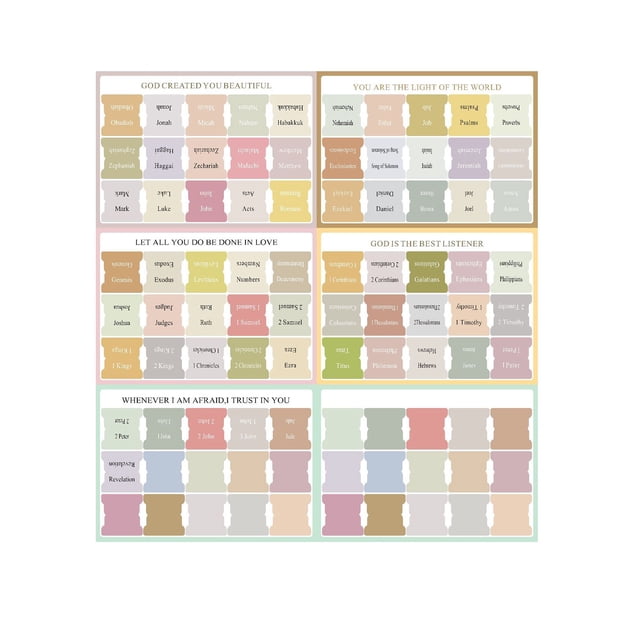 Bible Guidance Tabs With Book Tabs And Blank Tabs