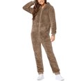 thumbnail image 2 of Liquidation d'Hiver Femmes Combinaison à Capuche à Manches Longues Pyjama Décontracté d'Hiver Chaud Combinaison de Nuit Entraînement Combinaisons pour Femmes en Liquidation, 2 of 6