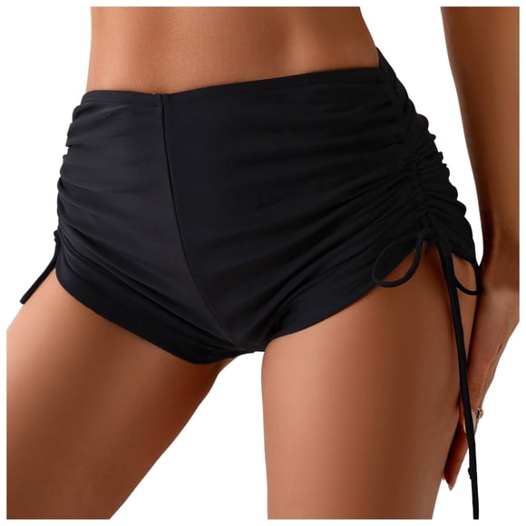 adviicd Cheeky Bikini Bottoms Swimwear Bikini Waterproof Bottom Swim Brief Light Flow -Women(Black,M)