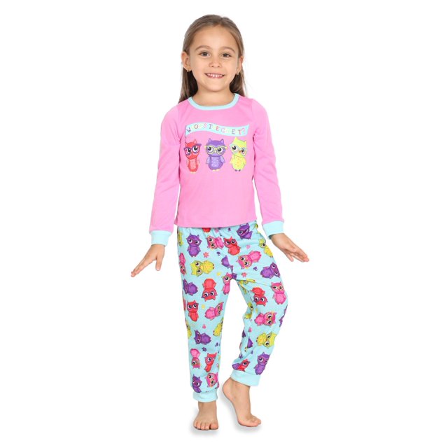 Komar Kids Girls' Pajama Cute Top and FunPants Sleepwear Set