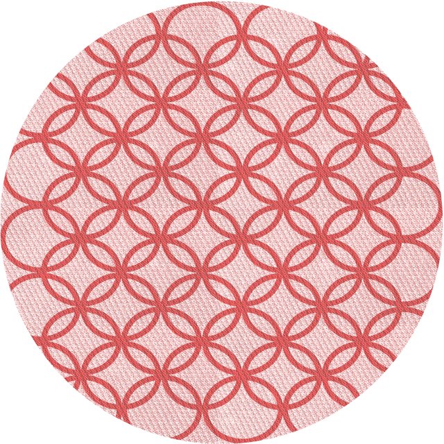 Ahgly Company Tapis Rond Lavable en Machine Intérieur Transitionnel Rouge Clair Rose, 7 Pieds Rond