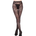 thumbnail image 1 of Bas Résille en Dentelle Aguichant en Jacquard Extensible à Mailles Creuses pour Femmes, 1 of 2