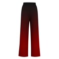 thumbnail image 4 of Pants for Women, Womens Fashionable Striped Printed Drawstring Wide Leg Pants, 4 of 5