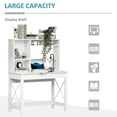 thumbnail image 4 of HOMCOM Computer Desk with Storage, Study Table with Bookshelves, White, 4 of 8