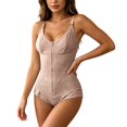 thumbnail image 1 of Seamless Shapewear Bodysuit Control Sculpting Lace Thong Jumpsuit, Suitable For Gym Sessions, 1 of 5