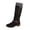 Black, variant on LOVZFMLL Boots for Women Mid Calf Winter Boots Side Zipper Round Toe Slip Resistant Low Block Heel Casual Fall Winter Boots