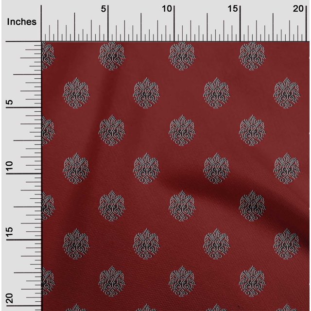 oneOone Tissu Polyester Lycra Imprimé Floral par Yard 56 Pouces de Large