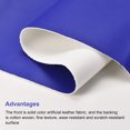thumbnail image 3 of Unique Bargains Smooth Solid Color Faux Leather Sheets, PU Leather for DIY 20 x 135cm Blue, 3 of 4