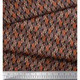 thumbnail image 3 of Soimoi Silk Fabric Leaves Small Print Fabric by Yard 42 Inch Wide, 3 of 3