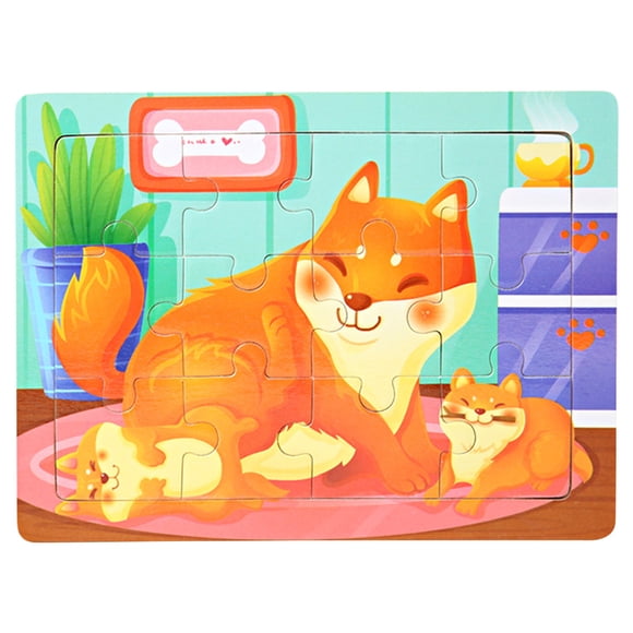 XFGOU child puzzle Toys and Hobbies Wooden Cartoon Stereo Memory Cognition Puzzle Early Educational Toys For Kids Puzzle Toy