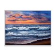thumbnail image 1 of Designart Coucher de soleil sur l'océan bleu II ART MURAL À CADRE FLOTTÉ, 1 of 4