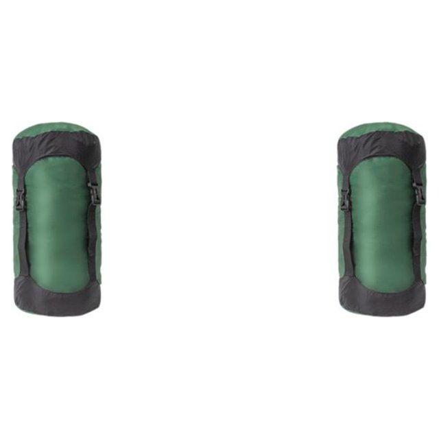 QualitChoice Sac de Compression à Cordon, Sac de Rangement pour Articles de Voyage, Sacs de Rangement pour Camping, Randonnée, Backpacking, Randonnée, Escalade, Accessoires Vert/m 2 Pcs