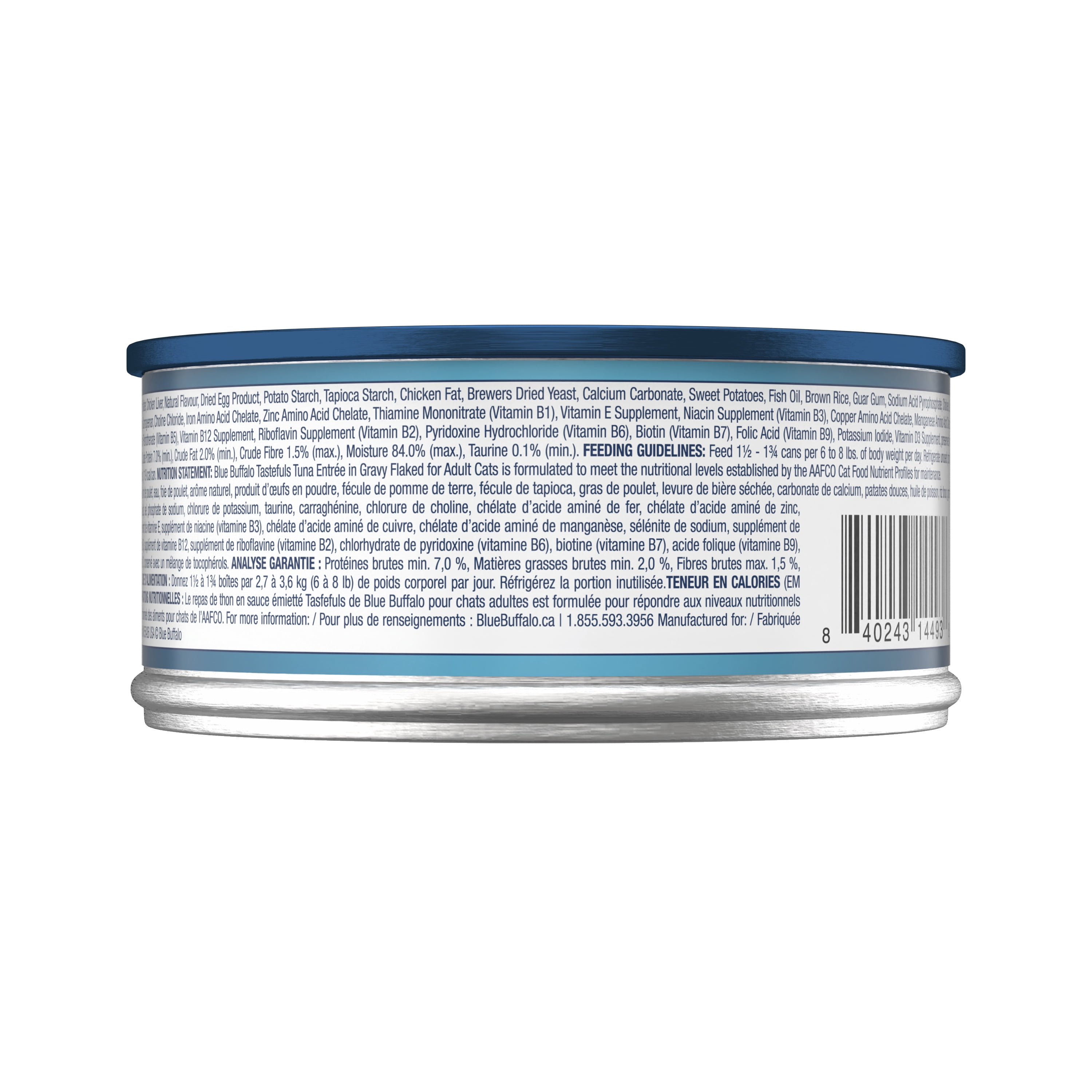 Nourriture Humide pour Chat Adulte Blue Buffalo Tastefuls Entrée de Thon en Sauce en Flocons