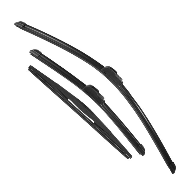Unique Bargains 3 Pcs 26" 17" 14" Front Rear Windshield Wiper Blade Set Fit for Subaru Outback with J / U Hook Black